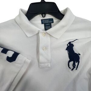 Polo By Ralph Lauren Boys 14-16 Big PONY White Short Sleeve Polo‎ Shirt Youth L